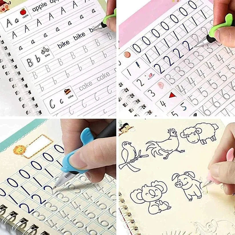 KULTKIDS™ Magic Practice Books - Handwriting Improvement | Concentration Improvement | Study with Play | Group Activity for Kids