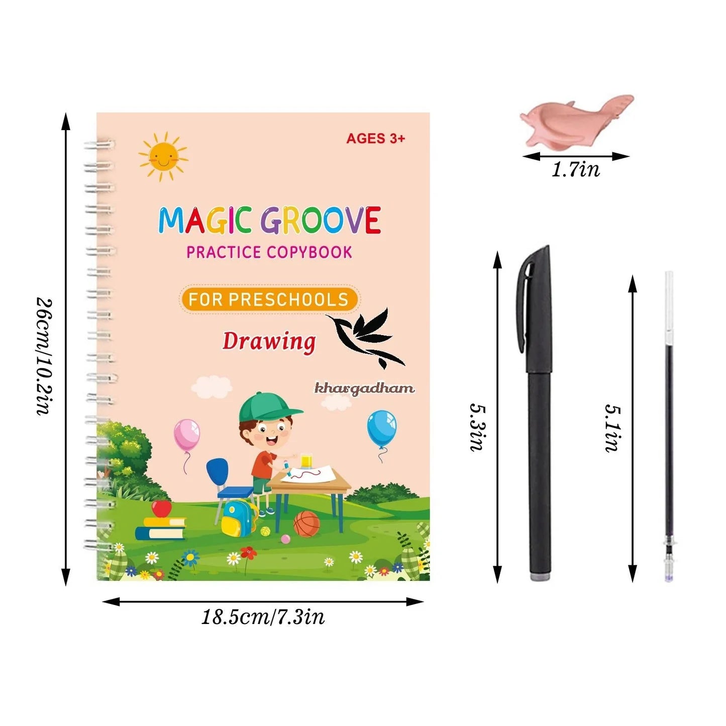 KULTKIDS™ Magic Practice Books - Handwriting Improvement | Concentration Improvement | Study with Play | Group Activity for Kids